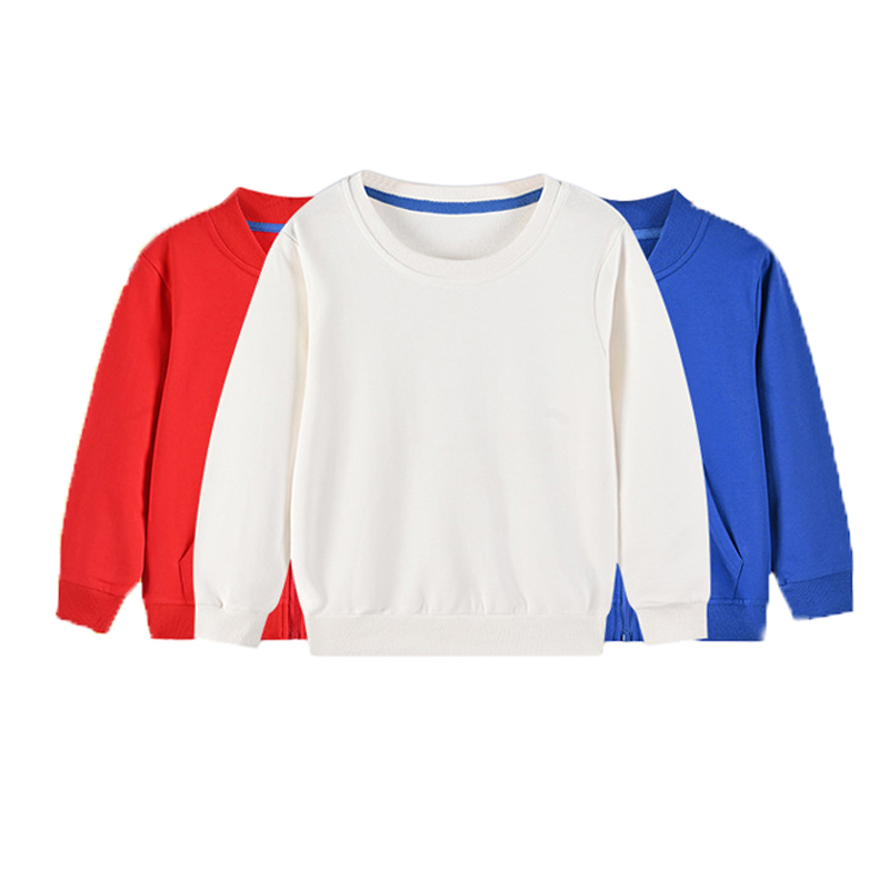 Småbarn Enfärgad Casual Sweatshirt Långärmad Pullover Sweatshirt